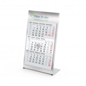 Tisch-Aufstellkalender Stahl 3 Monate Desktop