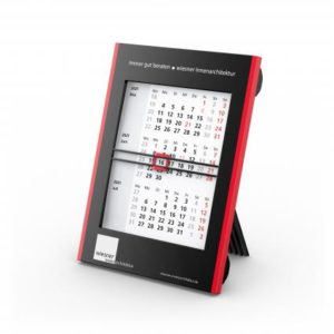 Tisch-Aufstellkalender Roll Up 3 Bestseller schwarz-rot