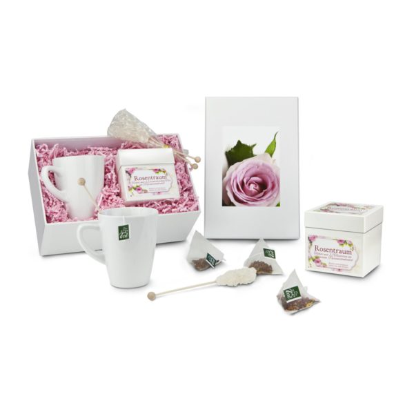 Geschenkset Teebox Rosentraum