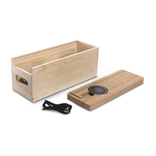 Rackpack® Holzbox Wireless Wine kabelloses Aufladen