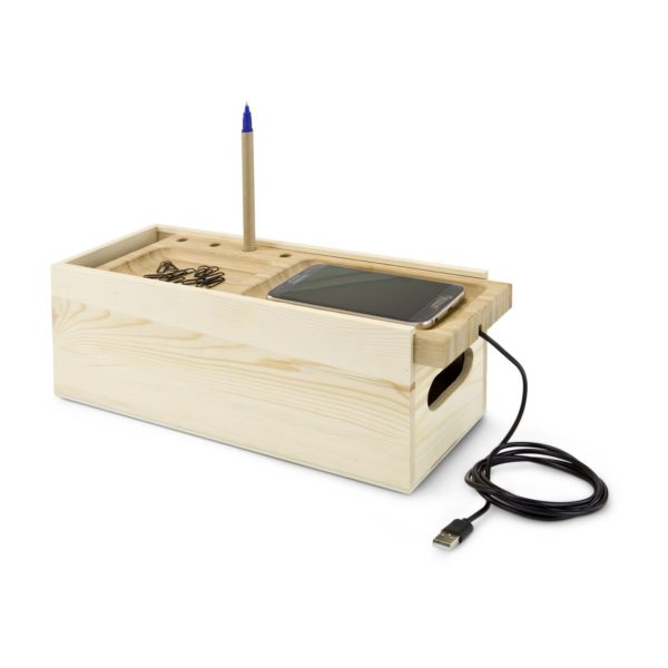 Rackpack® Holzbox Wireless Wine kabelloses Aufladen