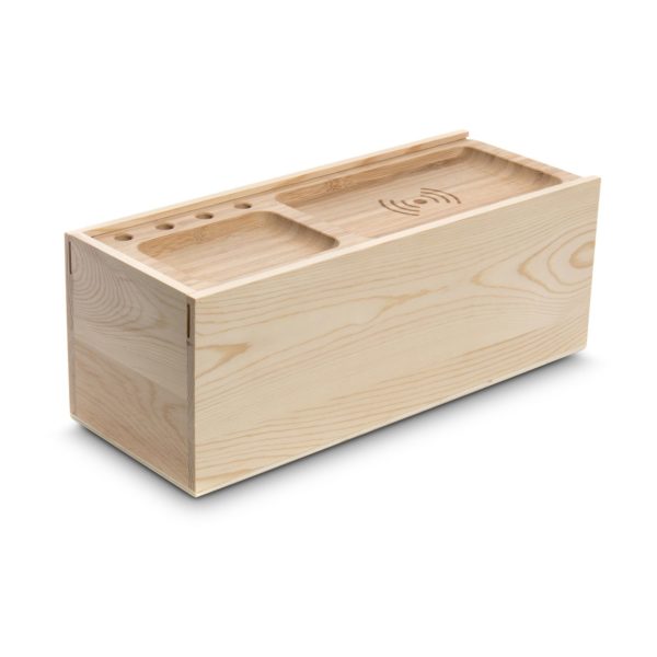 Rackpack® Holzbox Wireless Wine kabelloses Aufladen