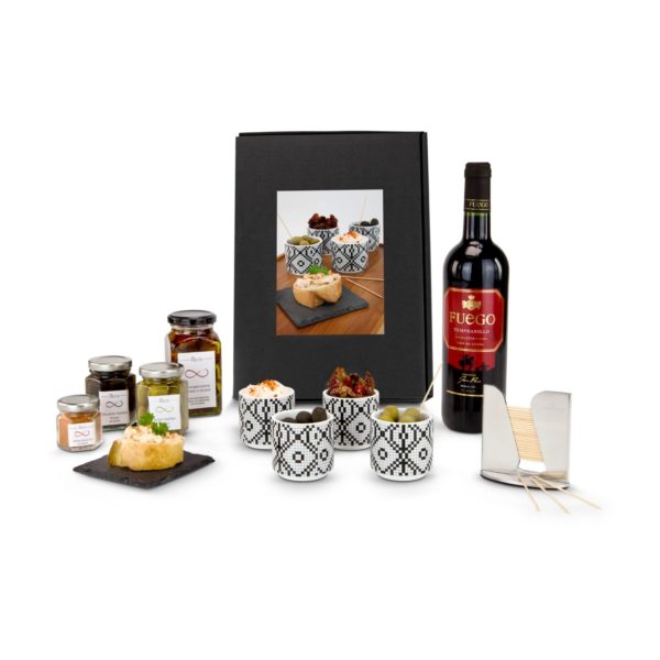 Geschenkset Tapas Fuego mit Wein