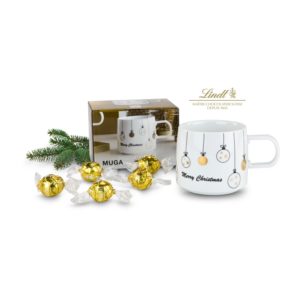 Süße Weihnachtstasse mit 5 Lindt Lindorkugeln