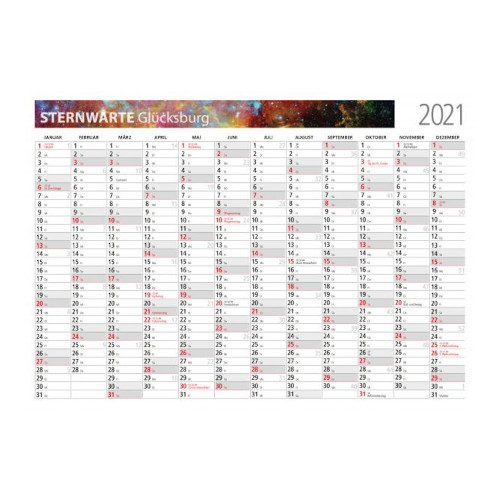 12 Monats Wandkalender Cosmos Bestseller