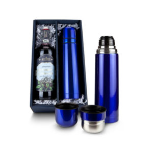 Glühweinduft Isolierkanne und Glühwein blau