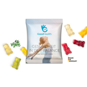 Gummibärchen vegan im Werbetütchen