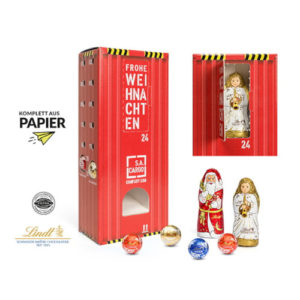 Lindt Lindor Adventsspender "Turm" mit Hohlfigur