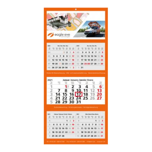 Mehrblockmonatskalender 5 Monate Multi