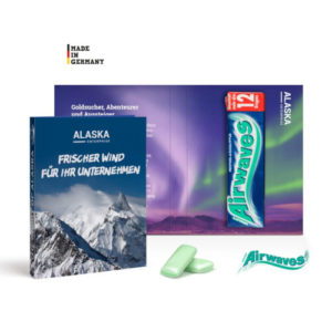 Werbekarte mit Wrigley's Airwaves