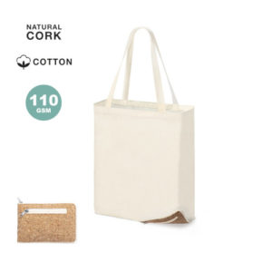 Faltbare Tasche aus Kork und Baumwolle