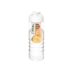 H2O Flasche mit Aroma - Infusor 750 ml weiss