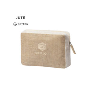 Kosmetiktasche aus Jute und Baumwolle