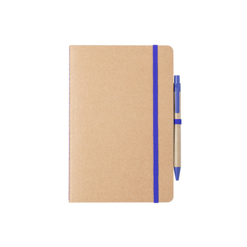 Notizbuch aus recycelter Pappe blau