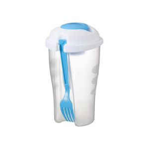 Salatbecher Shakey blau - transparent