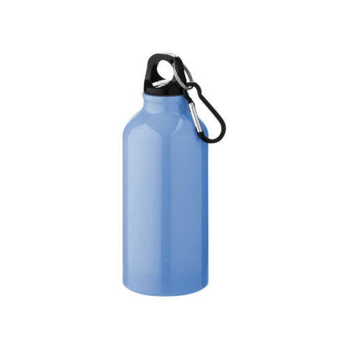 Trinkflasche mit Karabiner 400 ml hellblau