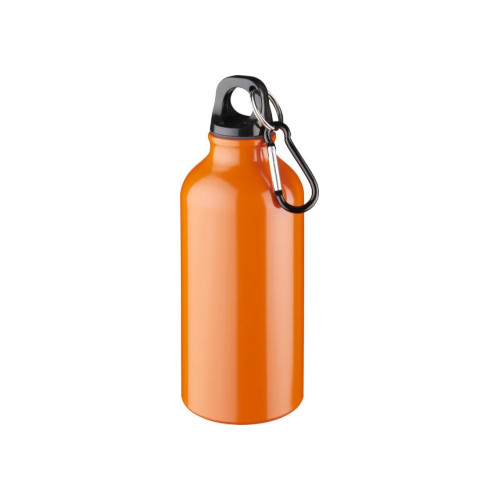Trinkflasche mit Karabiner 400 ml orange