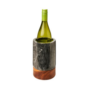 Weinkühler aus Marmor und Holz