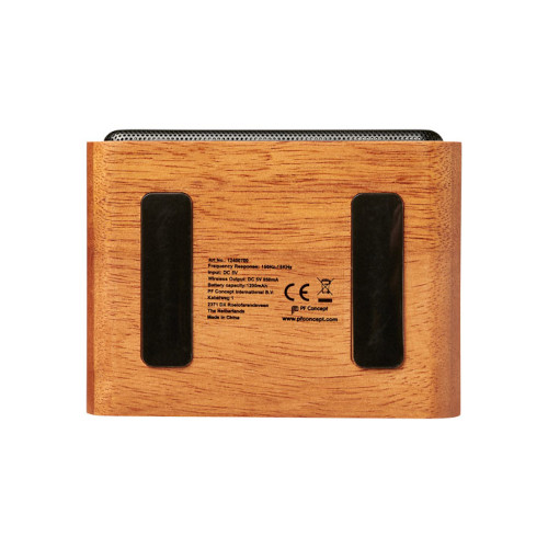 Wooden Lautsprecher mit kabellosem Lade - Pad Seite