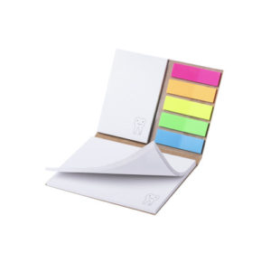 recycelter Haftnotizblock mit Filmmarker Set Softcover