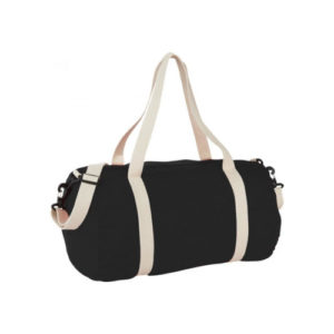 Baumwoll Reisetasche Barrel schwarz