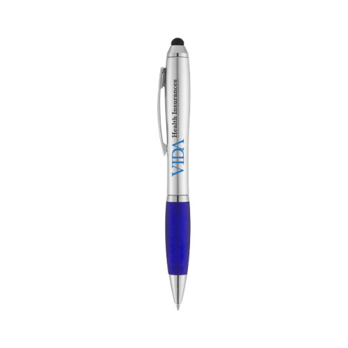Kugelschreiber Nash Stylus TOUCH silber-blau