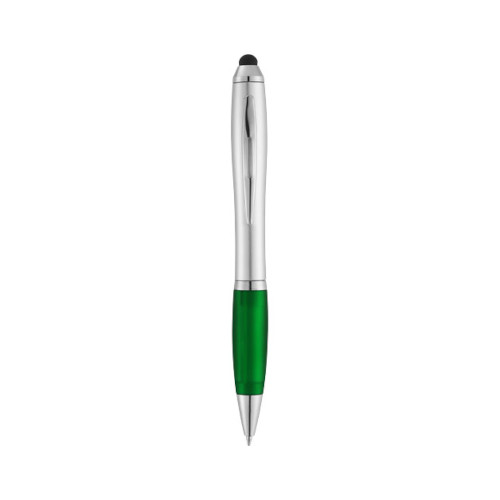 Kugelschreiber Nash Stylus TOUCH silber-grün