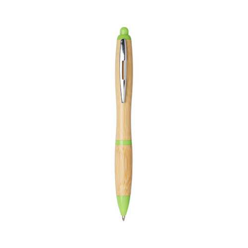 Kugelschreiber Nash aus Bambus natur - grün