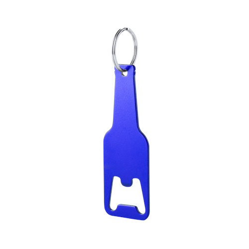 Schlüsselanhänger Flaschenöffner Flasche blau