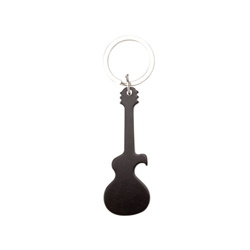 Schlüsselanhänger Flaschenöffner Gitarre schwarz