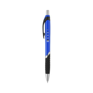Turbo Kugelschreiber mit Gummigriff schwarz - blau