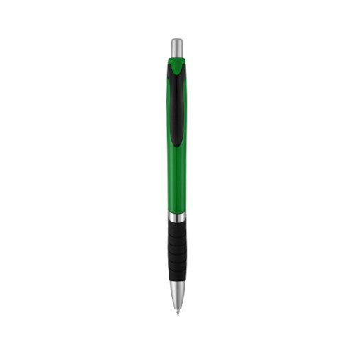 Turbo Kugelschreiber mit Gummigriff schwarz - grün