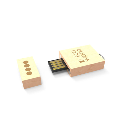 USB Stick Eco aus Holz Lasergravur