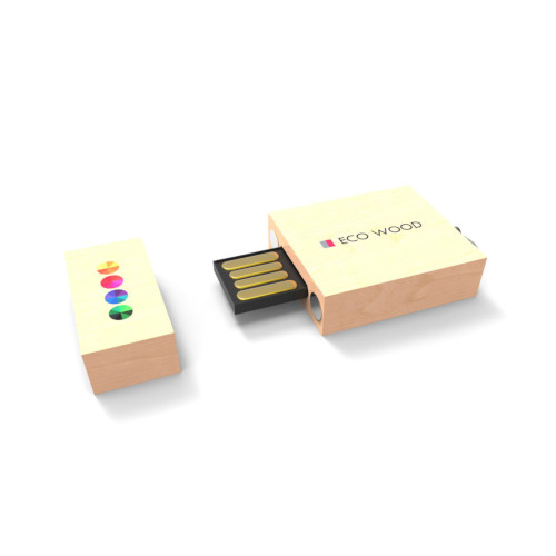 USB Stick Eco aus Holz Vollfarbdruck