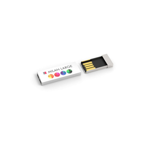 USB Stick Milan Large 3.0 silber offen
