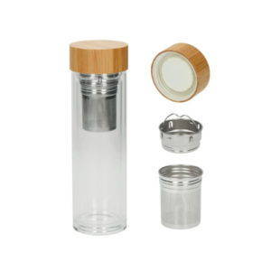 Glasflasche mit integriertem Teesieb 450 ml