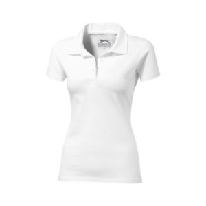 Let Jersey Poloshirt für Damen weiss