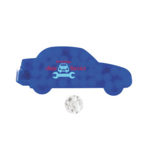 Minzspender in Autoform blau