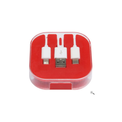 3 in 1 Ladekabel RECHARGER rot