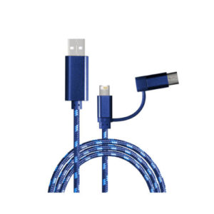 3 in 1 Ladekabel REEVES - ASSISI blau