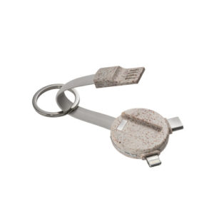 3 in 1 Ladekabel Reeves aus Weizenstroh