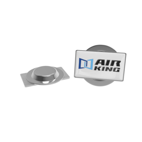 Anstecker Pin aus Metall rechteckig