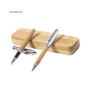 Bambus Kugelschreiber-Set