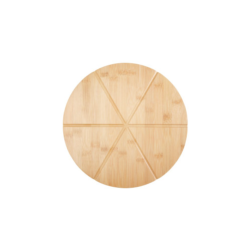 Bambus Pizzaplatte mit Besteck