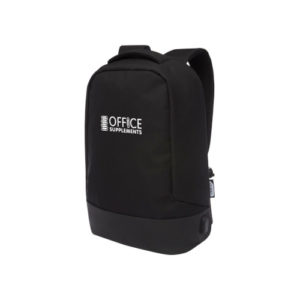 Diebstahlsicherer GRS RPET Rucksack schwarz