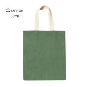 Einkaufstasche aus Jute und Baumwolle grün
