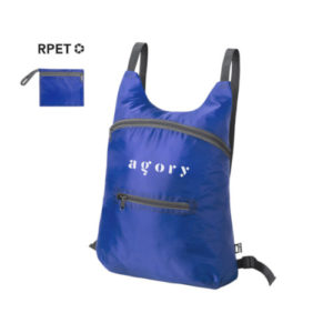 Faltbarer Rucksack aus RPET blau