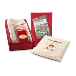Geschenkset Kirschkernkissen