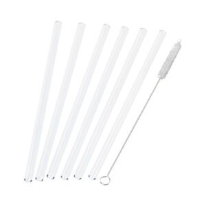 Glasstrohhalm 6er Set in Verpackung