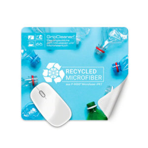 GripCleaner® 4in1 Mousepad und Microfasertuch aus rPET